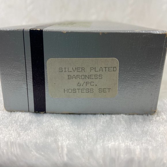 6 Pc Towle Stainless Steel Baroness Hostess Serving Set plus 1 odd Silver Plated - Picture 7 of 7